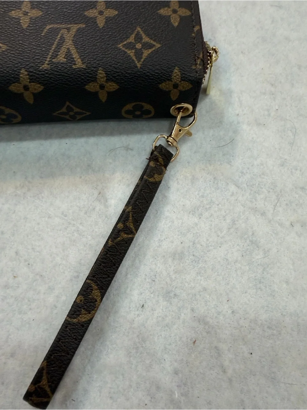 Brown‎ Monogram Zip Wallet with Wristlet